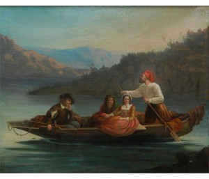 Crossing the river with a boat